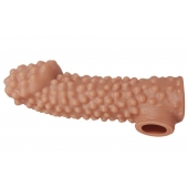 Насадка на фаллос с бугорками - 17,6 см. - KOKOS - в Южно-Сахалинске купить с доставкой