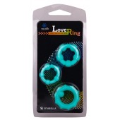 Набор из 3 бирюзовых рельефных эрекционных колец - Sitabella - в Южно-Сахалинске купить с доставкой