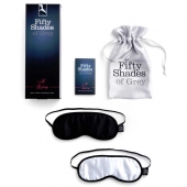 Набор из двух масок на глаза Soft Blindfold Twin Pack - Fifty Shades of Grey - купить с доставкой в Южно-Сахалинске