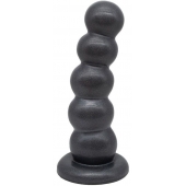 Черная насадка-плаг на харнесс PLATINUM 7 - 19,5 см. - LOVETOY (А-Полимер) - купить с доставкой в Южно-Сахалинске