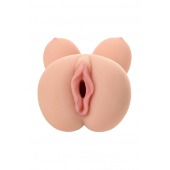 Телесный вибромастурбатор-вагина Clara OnaHole с имитацией груди - KOKOS - в Южно-Сахалинске купить с доставкой