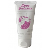 Лубрикант на водной основе с ароматом малины Love Protection Raspberry - 50 мл. - Lola Games - купить с доставкой в Южно-Сахалинске