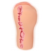 Телесный вибромастурбатор-вагина с рельефом EMILY AUTO - KOKOS - в Южно-Сахалинске купить с доставкой