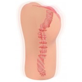 Телесный вибромастурбатор-вагина с рельефом BELLANA AUTO - KOKOS - в Южно-Сахалинске купить с доставкой