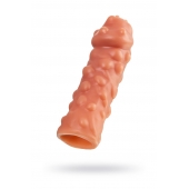 Телесная, покрытая пузырьками насадка на член - 16,5 см. - KOKOS - в Южно-Сахалинске купить с доставкой