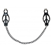 Зажимы на соски Darkside с цепочкой - Lola Games - купить с доставкой в Южно-Сахалинске