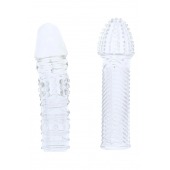Комплект из 2 прозрачных насадок на пенис PENIS EXTENDER PACK - Dream Toys - в Южно-Сахалинске купить с доставкой