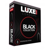 Черные презервативы LUXE Royal Black Collection - 3 шт. - Luxe - купить с доставкой в Южно-Сахалинске