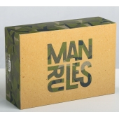 Складная коробка Man rules - 16 х 23 см. - Сима-Ленд - купить с доставкой в Южно-Сахалинске