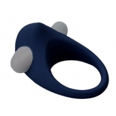 Гладкое синее эрекционное виброкольцо STIMU RING - Dream Toys - в Южно-Сахалинске купить с доставкой