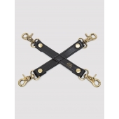 Черный фиксатор для манжет Bound to You Faux Leather Hogtie - Fifty Shades of Grey - купить с доставкой в Южно-Сахалинске