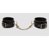 Черные оковы на ноги Bound to You Faux Leather Ankle Cuffs - Fifty Shades of Grey - купить с доставкой в Южно-Сахалинске