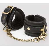 Черные наручники Bound to You Faux Leather Wrist Cuffs - Fifty Shades of Grey - купить с доставкой в Южно-Сахалинске
