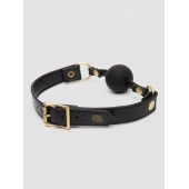 Черный кляп-шар Bound to You Faux Leather Ball Gag - Fifty Shades of Grey - купить с доставкой в Южно-Сахалинске