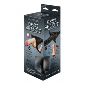 Черный пояс для женщин BEST SELECT с 3 насадками - LOVETOY (А-Полимер) - купить с доставкой в Южно-Сахалинске