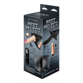 Черный женский пояс BEST SELECT с 3 насадками и вибрацией - LOVETOY (А-Полимер) - купить с доставкой в Южно-Сахалинске