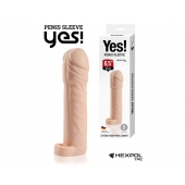 Телесная насадка-удлинитель со вставкой размера L - 16 см. - Sitabella - в Южно-Сахалинске купить с доставкой