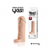 Телесная насадка-удлинитель со вставкой размера S - 15 см. - Sitabella - в Южно-Сахалинске купить с доставкой