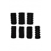 Набор из 7 черных насадок PENIS SLEEVES SET - Dream Toys - в Южно-Сахалинске купить с доставкой