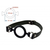 Черный кляп-рамка на регулируемых ремешках - Sitabella - купить с доставкой в Южно-Сахалинске