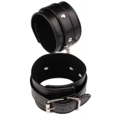 Черные оковы Classic Ankle Cuffs - Chisa - купить с доставкой в Южно-Сахалинске