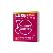 Презервативы с ароматом вишни LUXE Royal Cherry Collection - 3 шт. - Luxe - купить с доставкой в Южно-Сахалинске