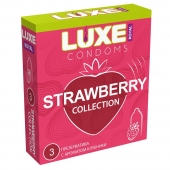 Презервативы с ароматом клубники LUXE Royal Strawberry Collection - 3 шт. - Luxe - купить с доставкой в Южно-Сахалинске