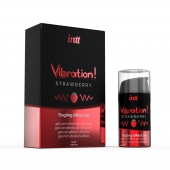 Жидкий интимный гель с эффектом вибрации Vibration! Strawberry - 15 мл. - INTT - купить с доставкой в Южно-Сахалинске