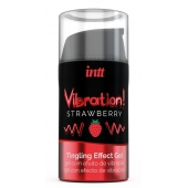 Жидкий интимный гель с эффектом вибрации Vibration! Strawberry - 15 мл. - INTT - купить с доставкой в Южно-Сахалинске