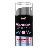 Жидкий интимный гель с эффектом вибрации Vibration! Bubble Gum - 15 мл. - INTT - купить с доставкой в Южно-Сахалинске