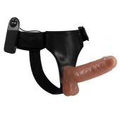 Страпон на трусиках с вибрацией Ultra Passionate Harness - 16 см. - Baile - купить с доставкой в Южно-Сахалинске