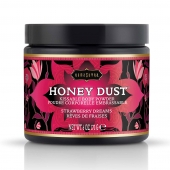 Пудра для тела Honey Dust Body Powder с ароматом клубники - 170 гр. - Kama Sutra - купить с доставкой в Южно-Сахалинске