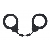 Черные силиконовые наручники Suppression - Lola Games - купить с доставкой в Южно-Сахалинске