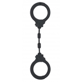 Черные силиконовые наручники Suppression - Lola Games - купить с доставкой в Южно-Сахалинске