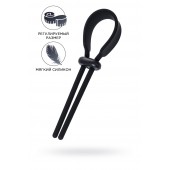 Черное эрекционное лассо на пенис Keb - A-toys - в Южно-Сахалинске купить с доставкой