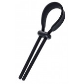 Черное эрекционное лассо на пенис Keb - A-toys - в Южно-Сахалинске купить с доставкой