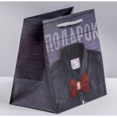 Ламинированный квадратный пакет «Мужской стиль» - 14 х 14 х 9 см. - Сима-Ленд - купить с доставкой в Южно-Сахалинске