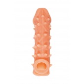 Телесная закрытая насадка с пупырышками Cock Sleeve Size L - 17,6 см. - KOKOS - в Южно-Сахалинске купить с доставкой
