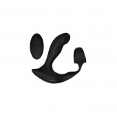 Черный вибромассажер простаты с эрекционным кольцом Strapped   Tapped - Zero Tolerance - в Южно-Сахалинске купить с доставкой