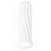 Белый фаллоудлинитель Homme Wide - 13 см. - Lola Games - в Южно-Сахалинске купить с доставкой