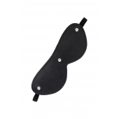 Черная кожаная маска Anonymo с мягким подкладом - ToyFa - купить с доставкой в Южно-Сахалинске