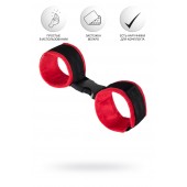 Красно-черные велюровые оковы Anonymo - ToyFa - купить с доставкой в Южно-Сахалинске