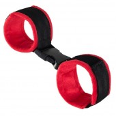 Красно-черные велюровые оковы Anonymo - ToyFa - купить с доставкой в Южно-Сахалинске