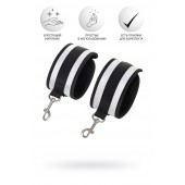 Серебристо-черные наручники Anonymo - ToyFa - купить с доставкой в Южно-Сахалинске