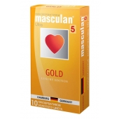 Презервативы Masculan Ultra Gold с золотым напылением и ароматом ванили - 10 шт. - Masculan - купить с доставкой в Южно-Сахалинске