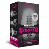 Серый двусторонний мастурбатор MINI BUBBLE - Zolo - в Южно-Сахалинске купить с доставкой