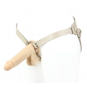 Поясной фаллоимитатор с мошонкой телесного цвета - 18 см. - LOVETOY (А-Полимер) - купить с доставкой в Южно-Сахалинске