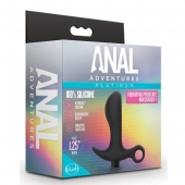 Черный анальный вибратор Silicone Vibrating Prostate Massager 01 - 10,8 см. - Blush Novelties - в Южно-Сахалинске купить с доставкой