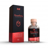 Массажный гель с ароматом клубники Strawberry - 30 мл. - INTT - купить с доставкой в Южно-Сахалинске