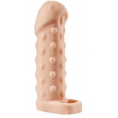 Телесная насадка-удлинитель с пупырышками KLEON - 15 см. - Sitabella - в Южно-Сахалинске купить с доставкой
